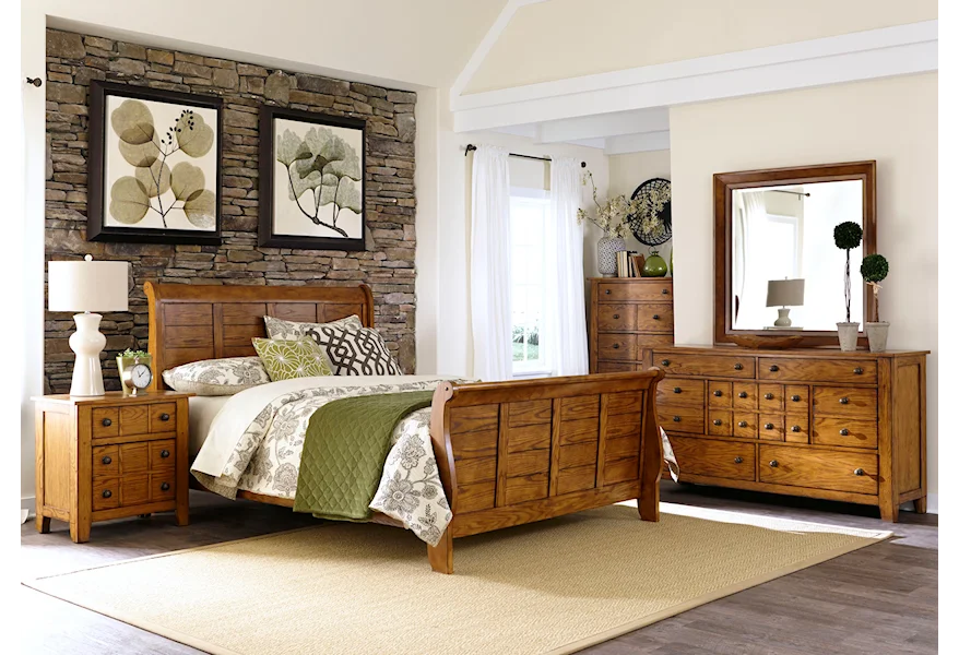 Grandpa's Cabin Queen Bedroom Group by Liberty Furniture at Esprit Decor Home Furnishings